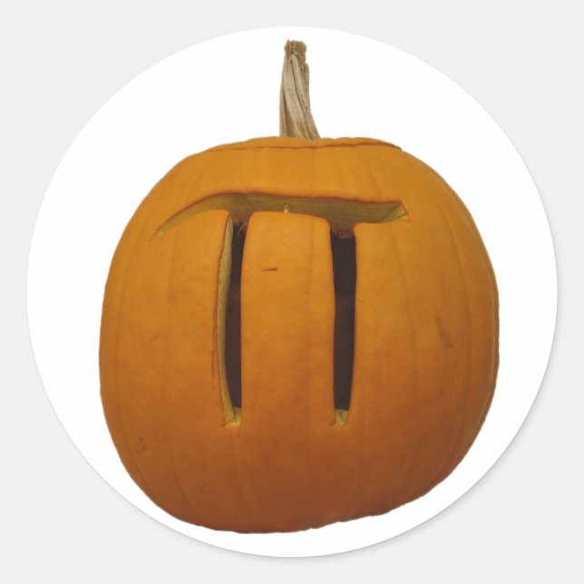 Adesivo Redondo Pumpkin Pi Sticker (Frente)
