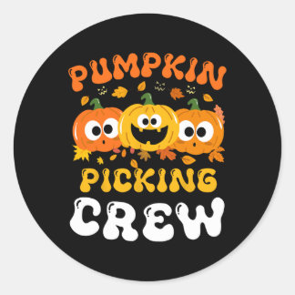 Adesivo Redondo Pumpkin Picking Crew 2024 Funny Cousin Crew Hallow