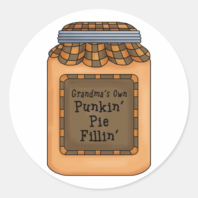 Adesivo Redondo Pumpkin Pie Fillin (Frente)