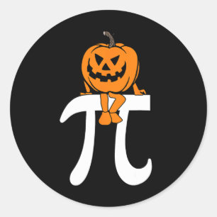 Adesivo Redondo Pumpkin Pie Math Dia de as Bruxas engraçado Ação d