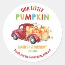 Pumpkin primeiro aniversario Harvest Favor de Cami