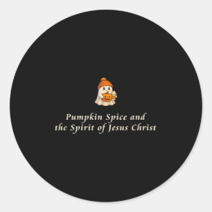 Adesivo Redondo Pumpkin Sce E O Srit De Jesus Cristo