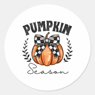 Adesivo Redondo Pumpkin Season Coquette Pumpkin Arco Halloween Spo