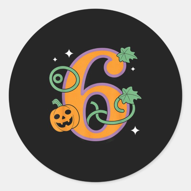Adesivo Redondo Pumpkin Six Seven 67 Matching 6 Halloween Couple  (Frente)