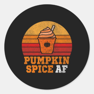 Adesivo Redondo Pumpkin Spice Af Divertido Men Hussein Roupa Hallo