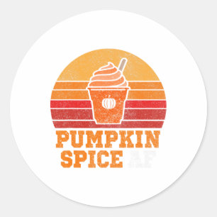 Adesivo Redondo Pumpkin Spice Af Divertimento Men Marido Roupa Hal