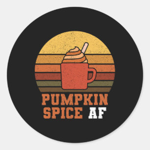 Adesivo Redondo Pumpkin Spice AF - Queda