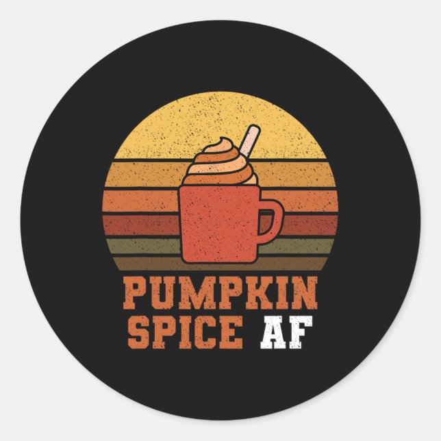 Adesivo Redondo Pumpkin Spice AF - Queda (Frente)