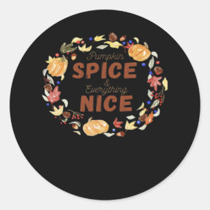 Adesivo Redondo Pumpkin Spice E Tudo Bastante Engraçado Essencial