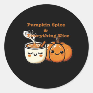 Adesivo Redondo Pumpkin Spice e Tudo Muito Bom - outono