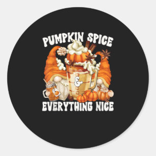 Adesivo Redondo Pumpkin Spice E Tudo O Que É Boa Lata De Lata Para