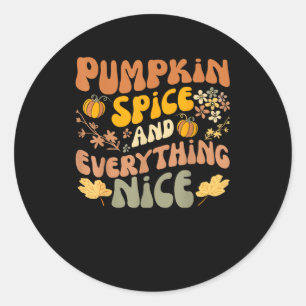 Adesivo Redondo Pumpkin Spice E Tudo O Que É Boa Queda