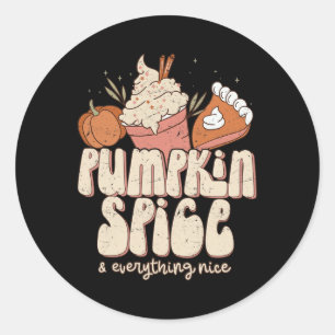 Adesivo Redondo Pumpkin Spice e tudo o que é legal caem no Café