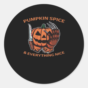Adesivo Redondo Pumpkin Spice e tudo que é engraçado