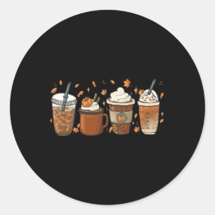 Adesivo Redondo Pumpkin Spice Latte Queda Coffee Pumpkin Spice tha