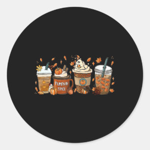 Adesivo Redondo Pumpkin Spice Latte Queda Coffee Pumpkin Spice tha
