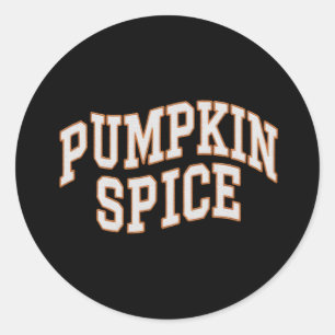 Adesivo Redondo Pumpkin Spice Queda Camisa Ação de Graças