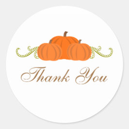 Adesivo Redondo Pumpkin Swirings Cai Obrigado Stickers