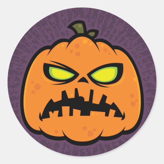 Adesivo Redondo Pumpkin Zombie (Frente)
