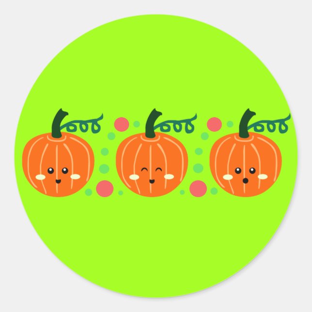 Adesivo Redondo Pumpkins (Frente)