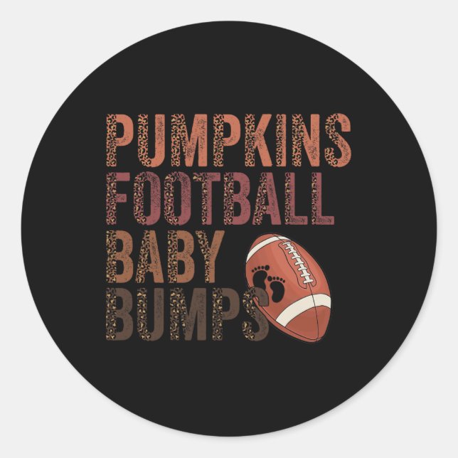 Adesivo Redondo Pumpkins Futebol Baby Bumps (Frente)
