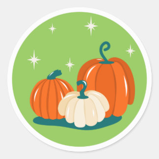 Adesivo Redondo Pumpkins Halloween Clássico Round Sticker