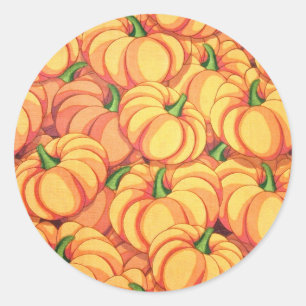 Adesivo Redondo Pumpkins Stickers