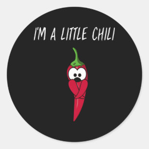 Adesivo Redondo Pun Eu Sou Um Pequeno Chili Para Pimenta