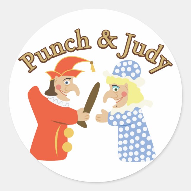 Adesivo Redondo Punch e Judy (Frente)