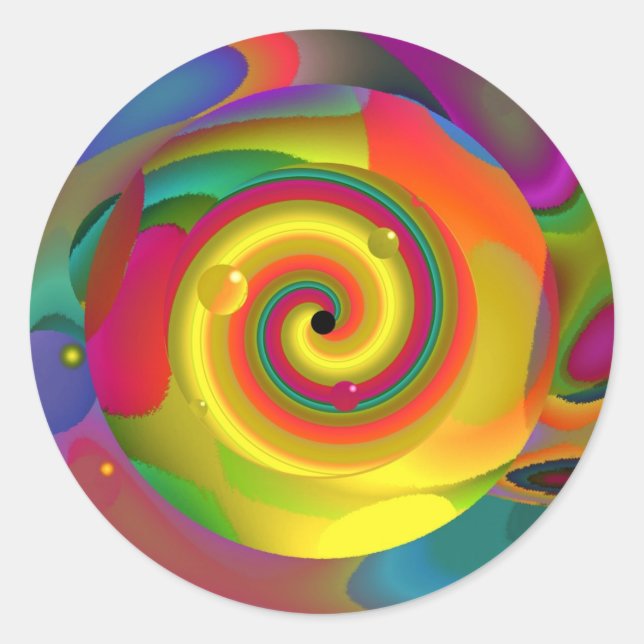 Adesivo Redondo Punch Psychedelic (Frente)