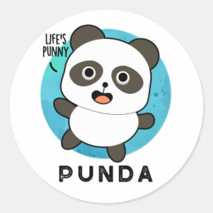 Adesivo Redondo Punda Cute Animal Panda Pun