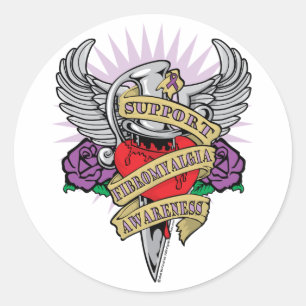 Adesivo Redondo Punhal da fibromialgia