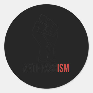 Adesivo Redondo Punho Anti-fascista