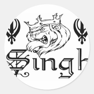 Adesivo Redondo Punjabi Khanda Sikh Khalsa Merchandise