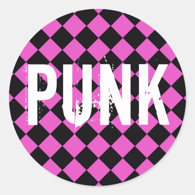 Adesivo Redondo Punk Deco Sticker (Frente)