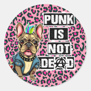 Adesivo Redondo Punk não é a edição francesa morto