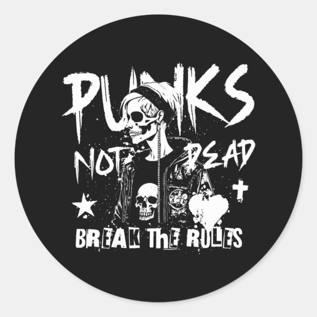 Adesivo Redondo Punks não Morto (Frente)