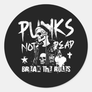 Adesivo Redondo Punks não Morto