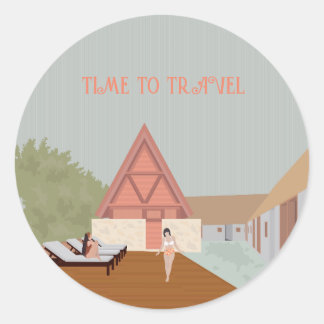 Adesivo Redondo Punta Caliza Holbox, casa de vacaciones, viajar