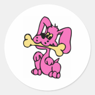 Adesivo Redondo puppy_bone