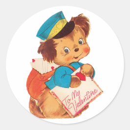 Adesivo Redondo Puppy com Namorados antigo