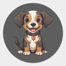 Adesivo Redondo Puppy Round Sticker
