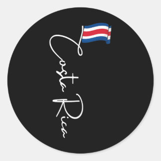 Adesivo Redondo Pura Tropical Vida Costa Rica Bandeira Vacinação d