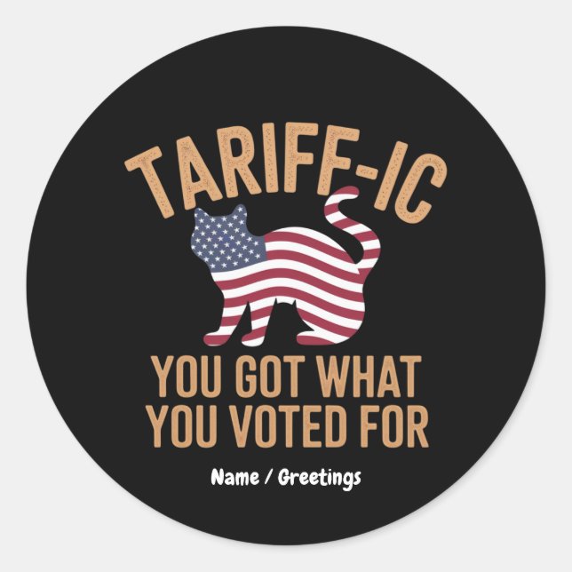 Adesivo Redondo Puramente Tarifada, Conseguiu Aquilo Que Votou. (Frente)