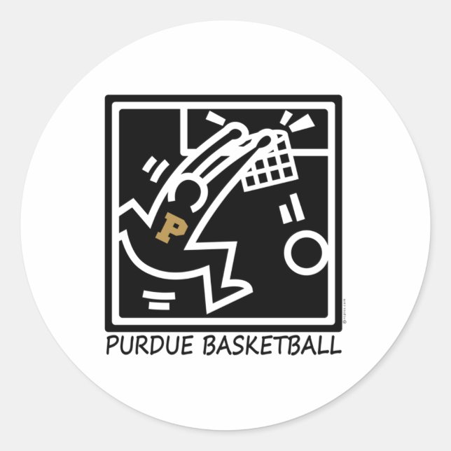 Adesivo Redondo Purdue Basball Dunk (Frente)