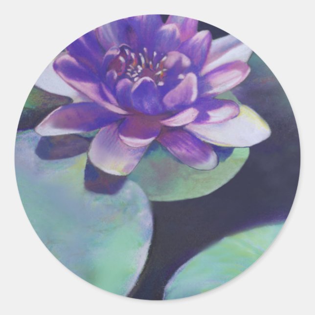 Adesivo Redondo Pureza - Pastel Waterlily (Frente)