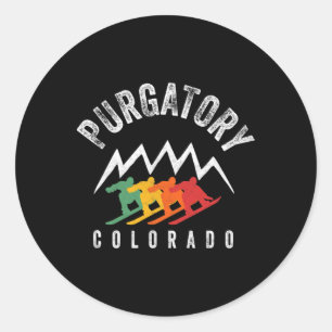 Adesivo Redondo Purgatório Snowboard Co Rerto Snowboard Colorado
