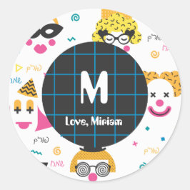 Adesivo Redondo Purim Sticker