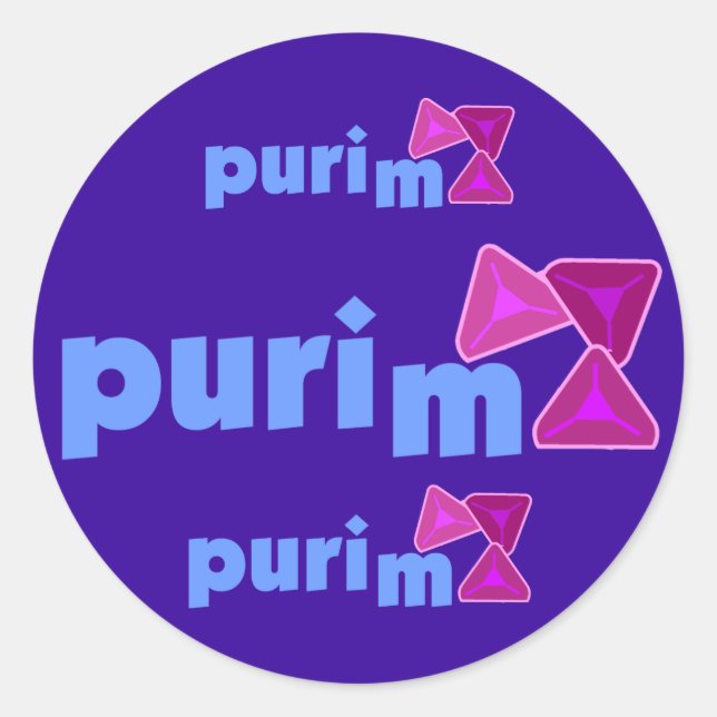 Adesivo Redondo Purim Stickers (Frente)