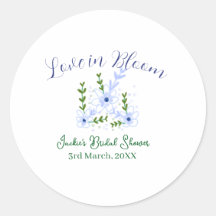 Purple boho love in Bloom bridal shower name retro